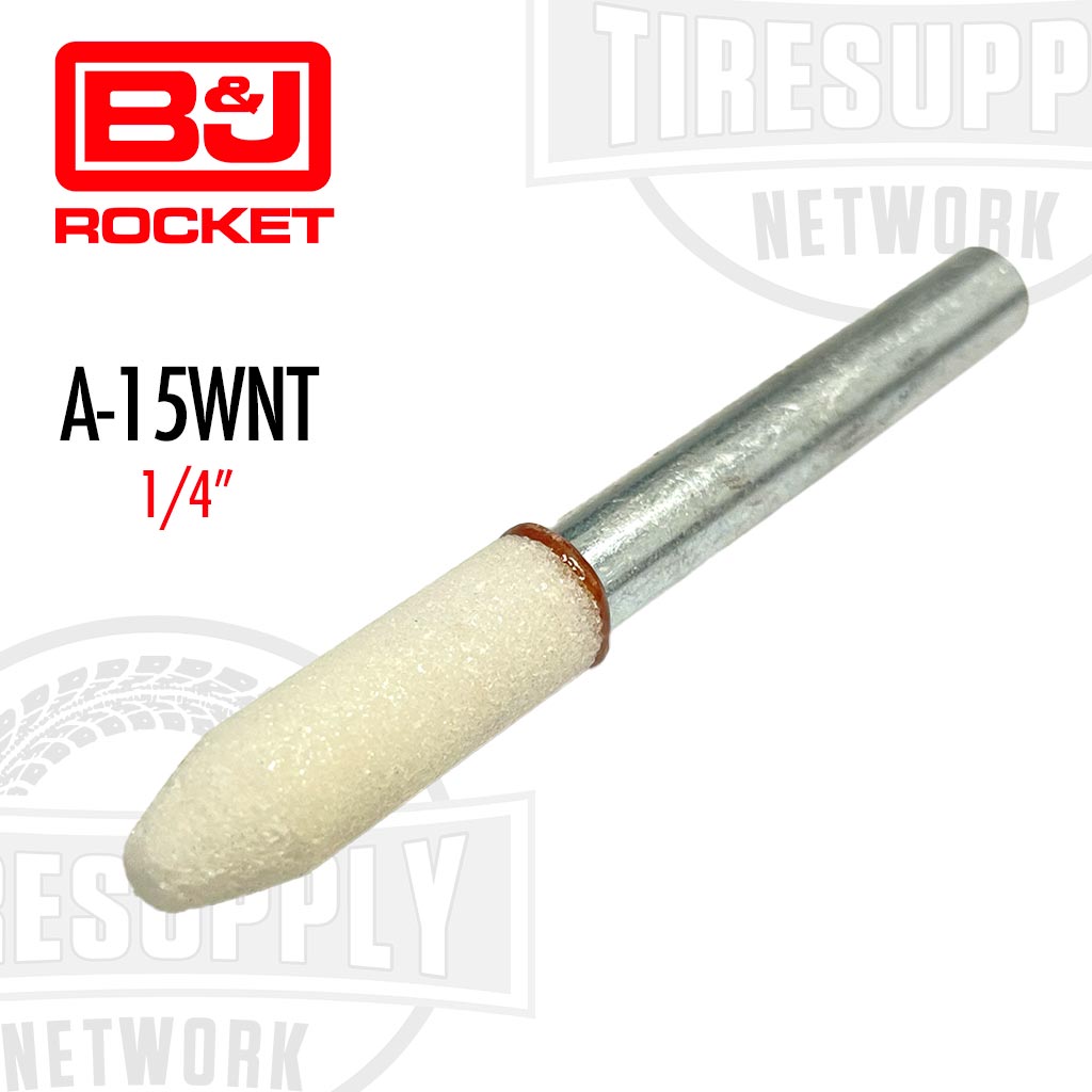 B&J Rocket | White Pencil Stone Non Tapered 1/4" (A-15WNT)