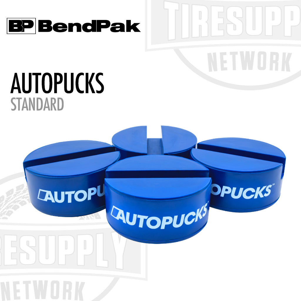 BendPak | AutoPucks Universal Car Jack Pad Rubber Pucks, Standard, Slotted, Set of 4 (5216328)