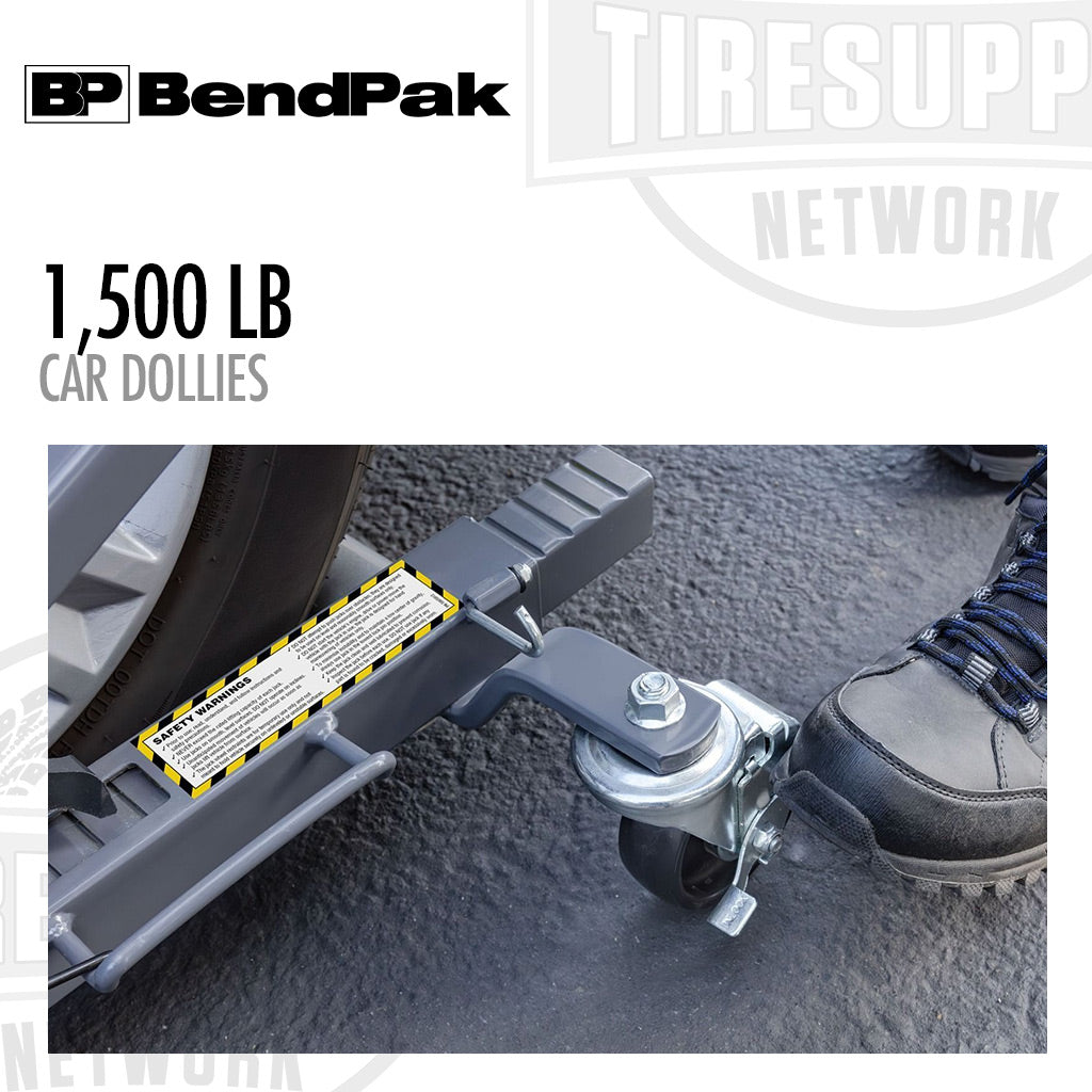 BendPak | Ranger RCD-1500MP GoCart Mechanical Vehicle Dollies, Set of 2, 1500-lb Capacity (5150079)