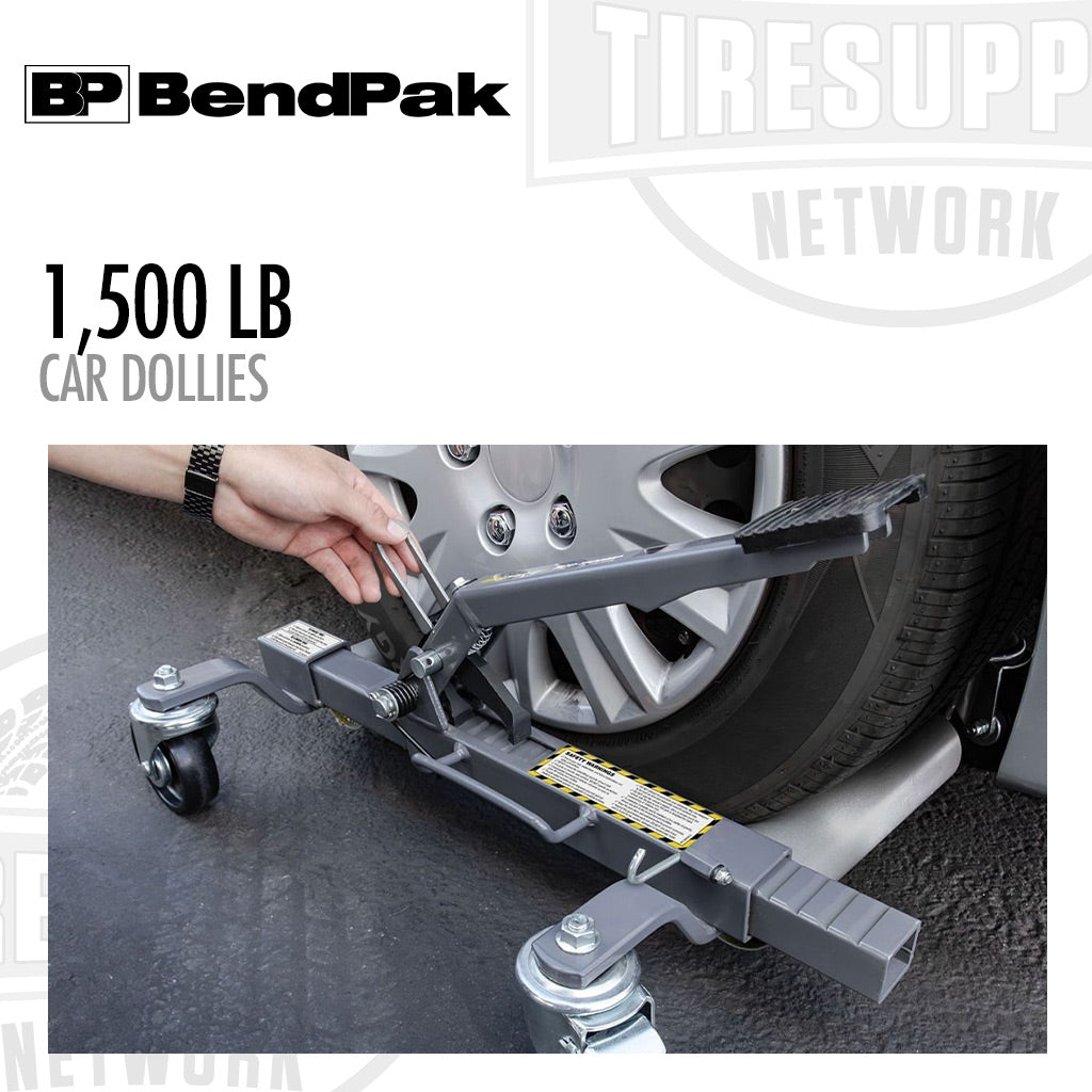 BendPak | Ranger RCD-1500MP GoCart Mechanical Vehicle Dollies, Set of 2, 1500-lb Capacity (5150079)