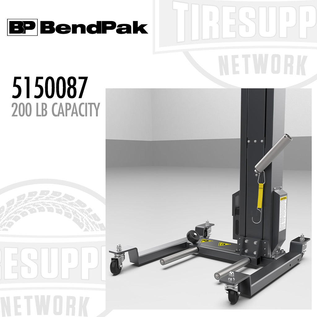 BendPak tire changer with 200 lb capacity on a white background
