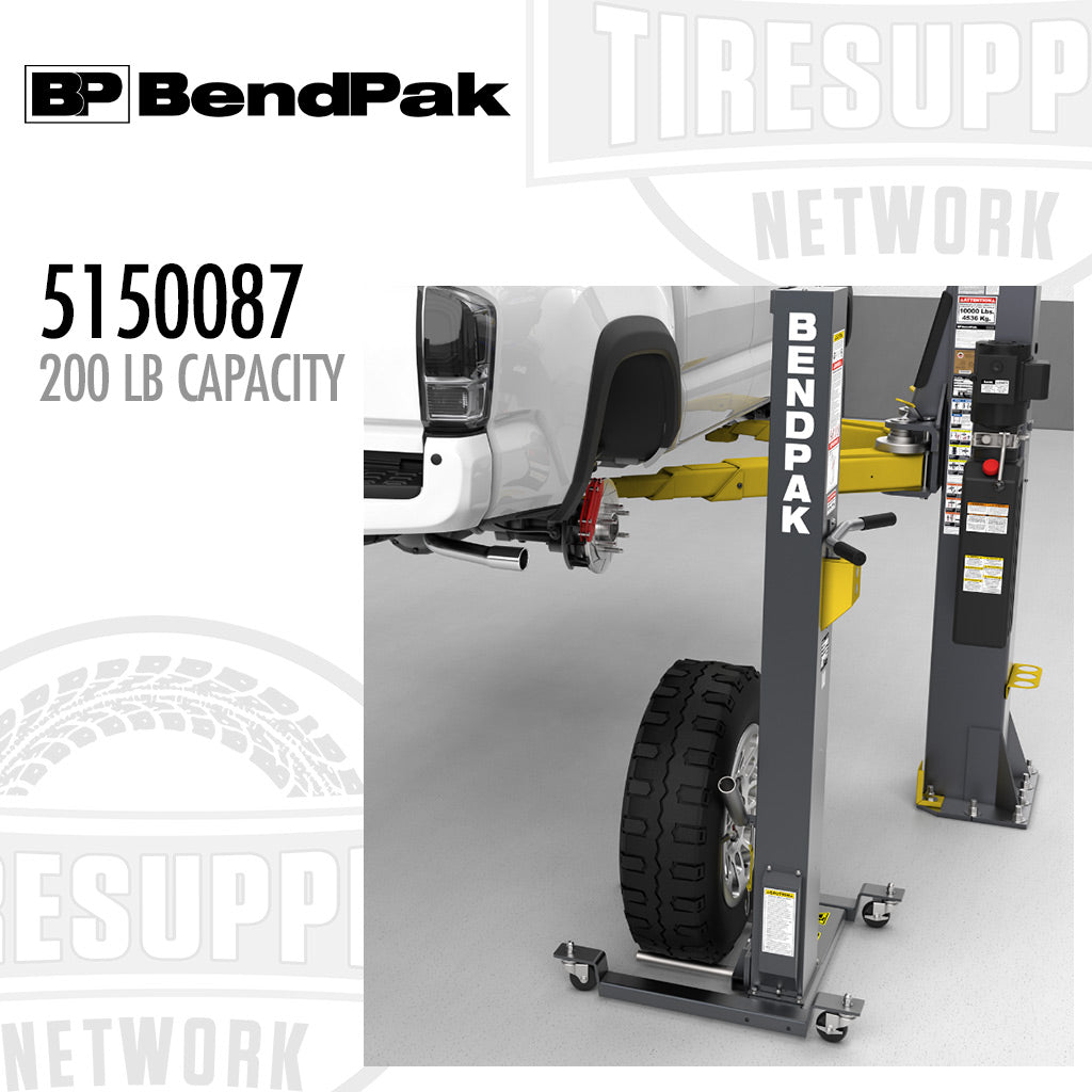 BendPak tire changer with a white truck on a gray background