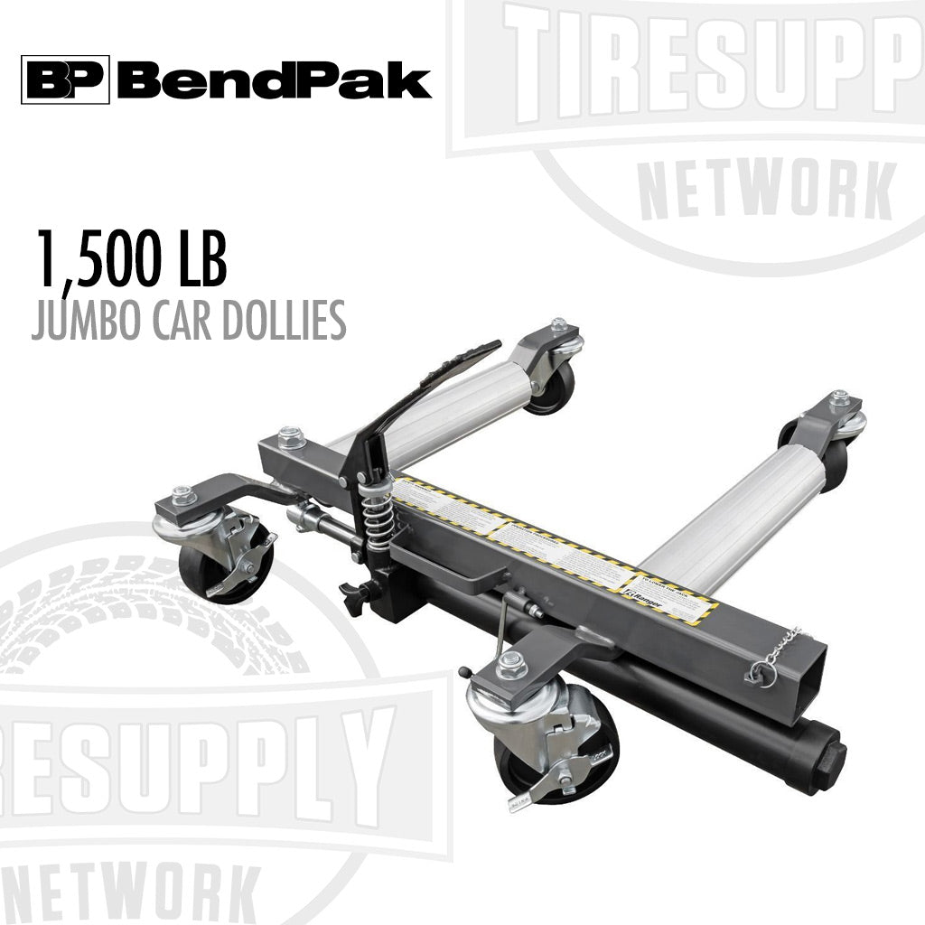 BendPak jumbo car dollies with 1,500 LB capacity on a white background. 5150191