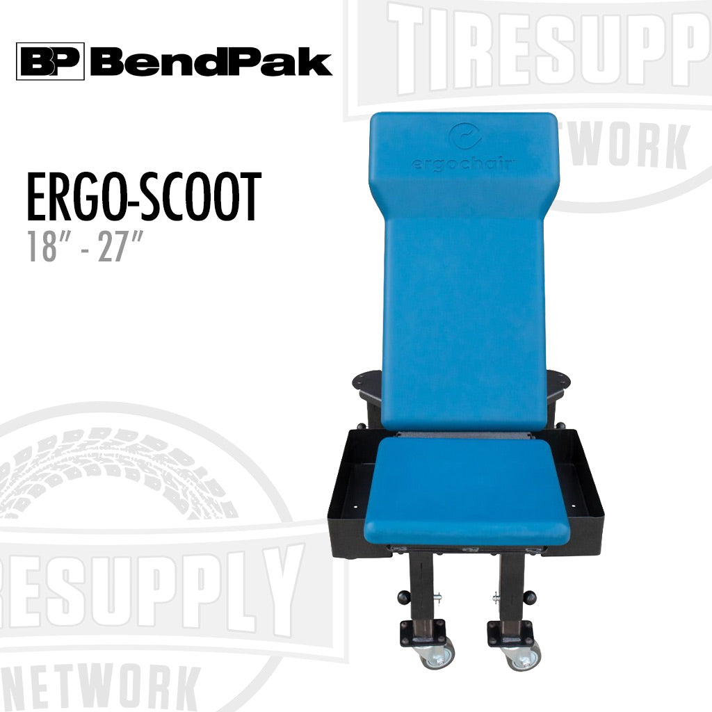 BendPak | Ergochair ERGO-SCOOT Ergonomic Reclining Low-Profile Creeper Seat with Riser & Tool Tray Kit (5160118)
