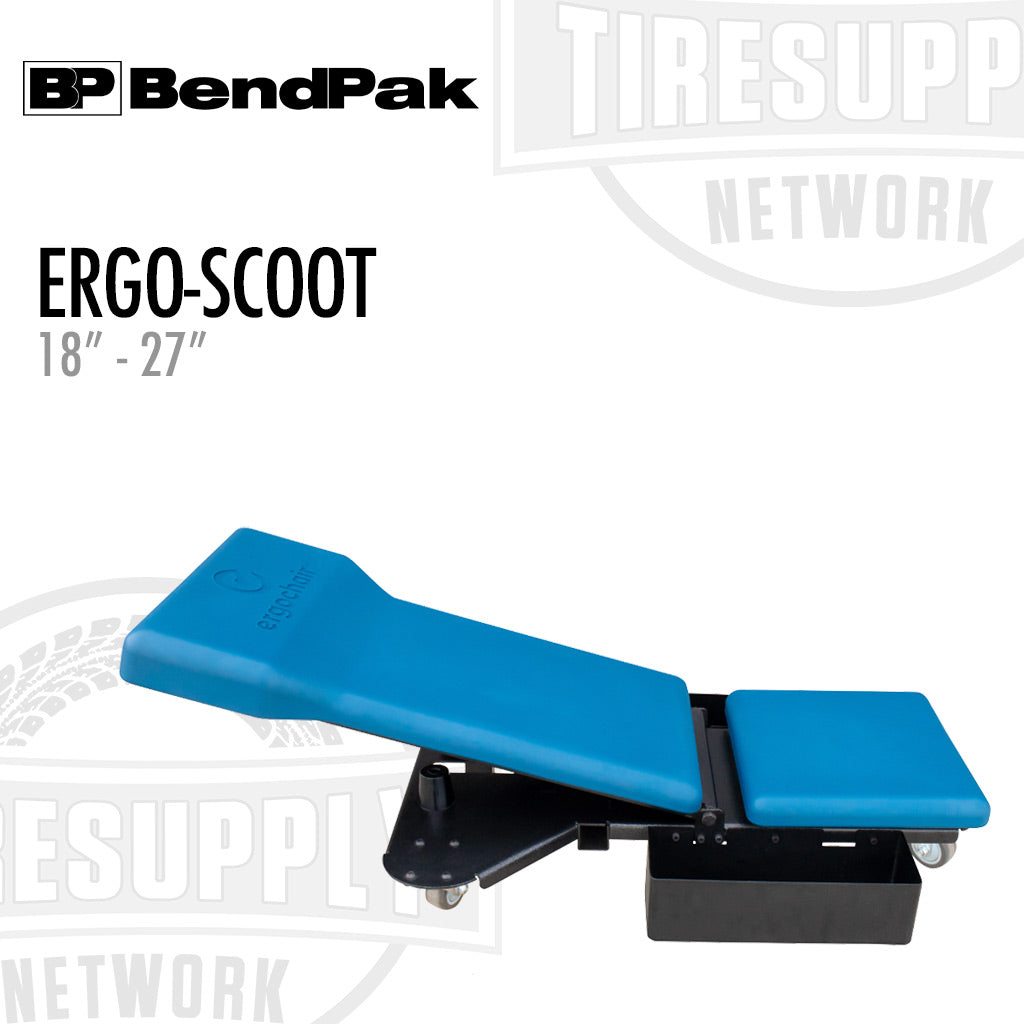 BendPak | Ergochair ERGO-SCOOT Ergonomic Reclining Low-Profile Creeper Seat with Riser & Tool Tray Kit (5160118)
