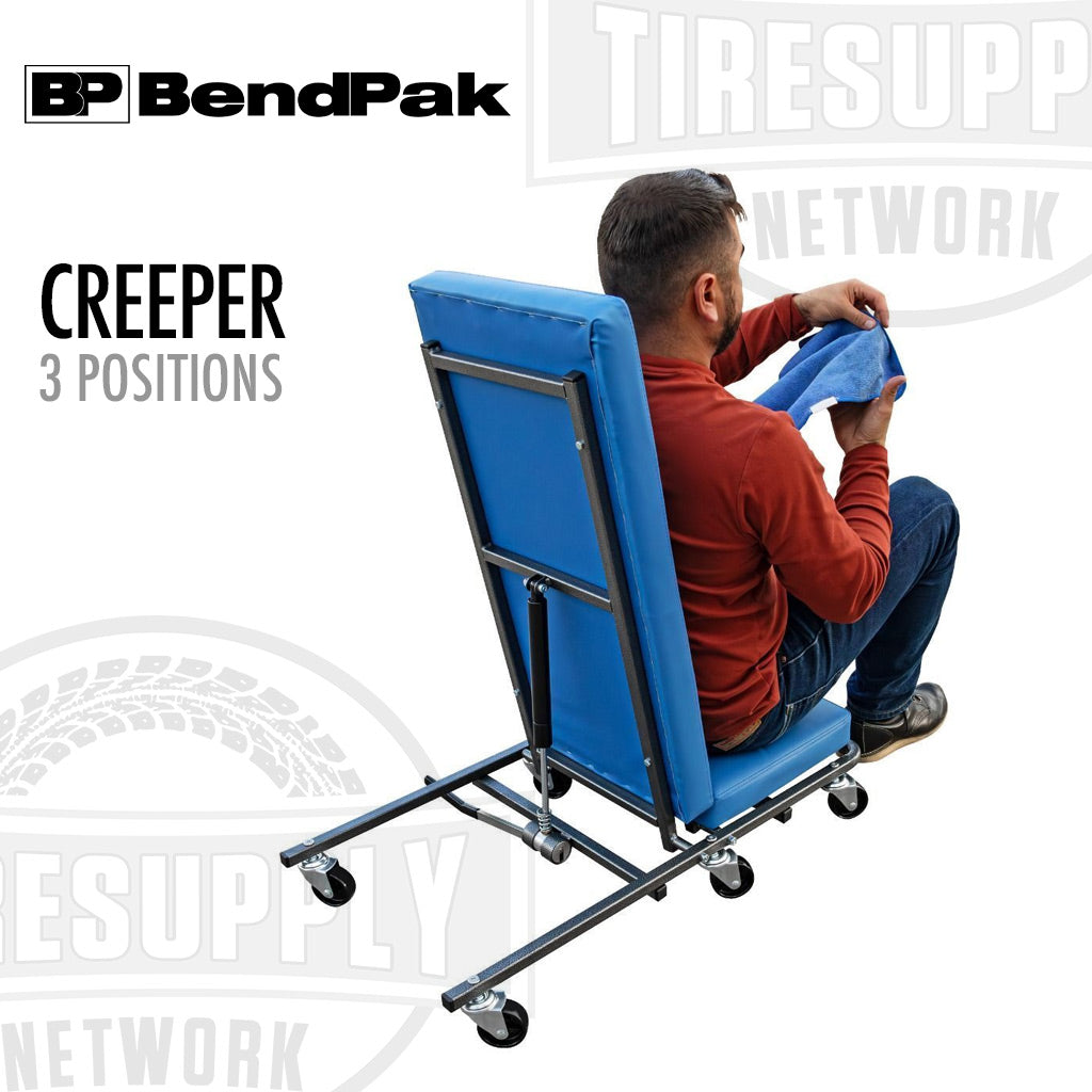 BendPak | Ergochair ERGO-GLIDE Ergonomic Height-Adjustable Rolling Mechanic’s Creeper Seat (5160120)
