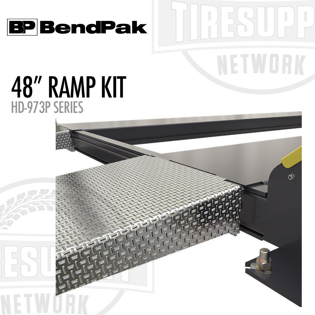 BendPak | 48″ Extended Aluminum Drive-up Approach Ramp Kit for HD-973P Series 4-Post Lift, Set of 2 (5174057)
