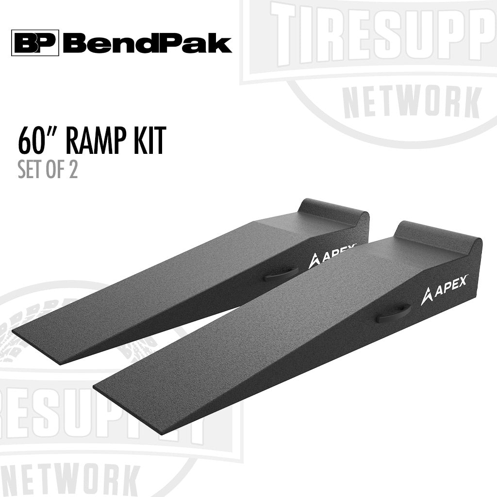 BendPak 5174158 | APEX AR-580-95-GR | 60" Lightweight Foam Garage Ramp Kit - Set of 2
