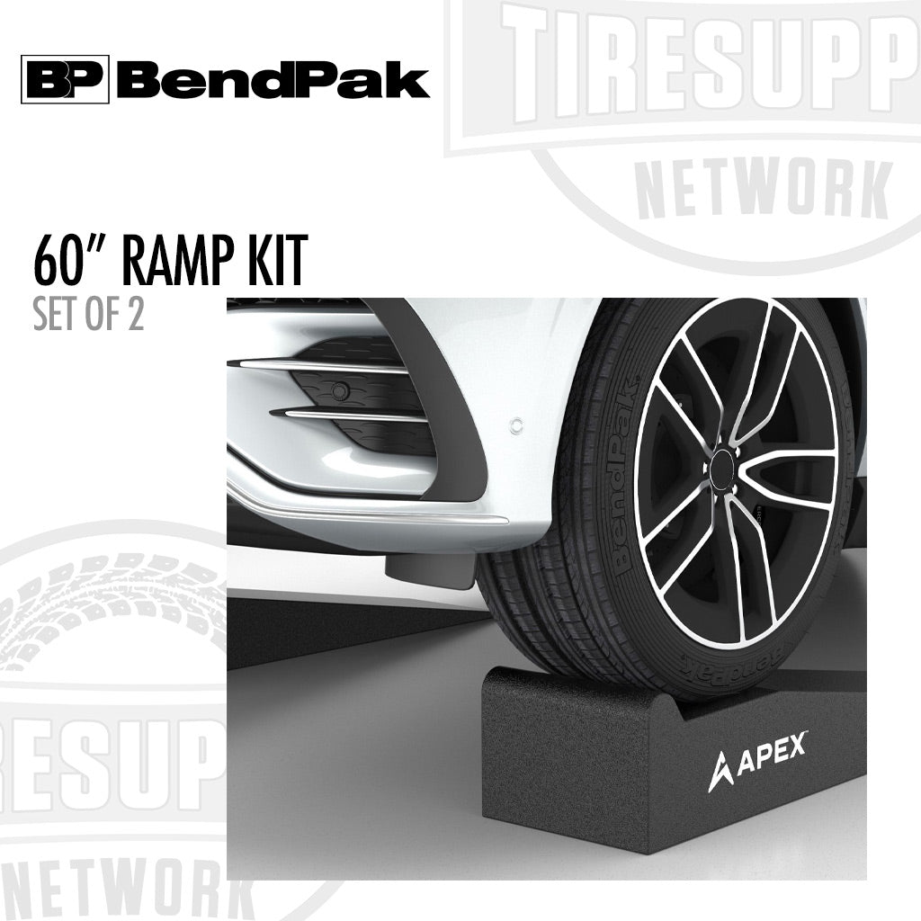 BendPak 5174158 | APEX AR-580-95-GR | 60" Lightweight Foam Garage Ramp Kit - Set of 2