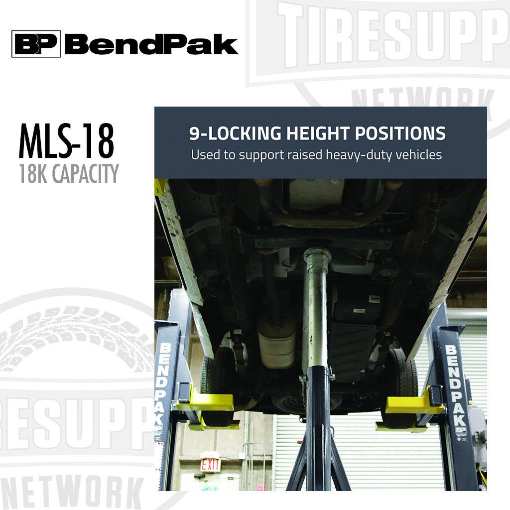 BendPak | MLS-18 Mobile Tripod High-Lift Jack Stand, 18k-lb Capacity, (5175001)
