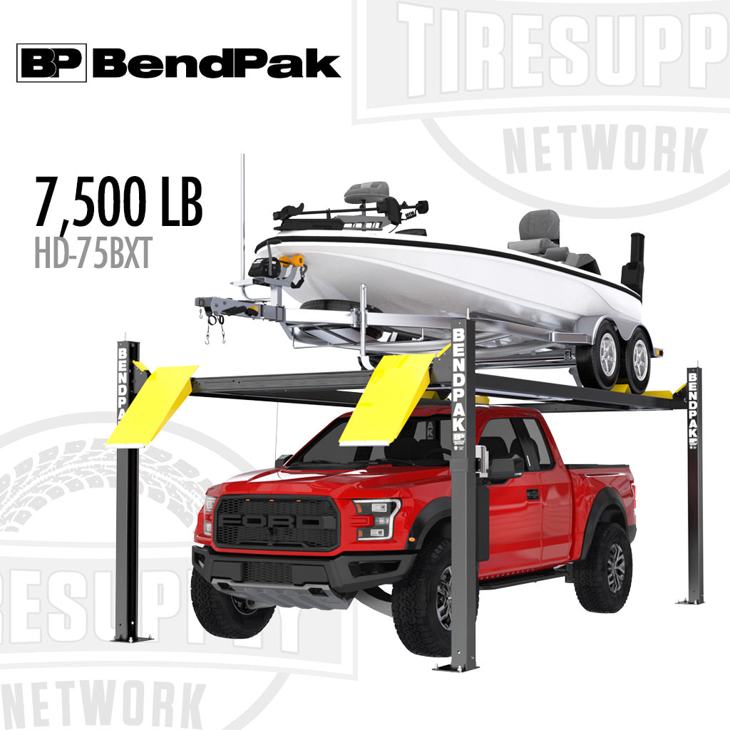 BendPak 5175251 HD 75BXT vehicle boat 4 post lift 7500 lbs capacity 82 inch rise