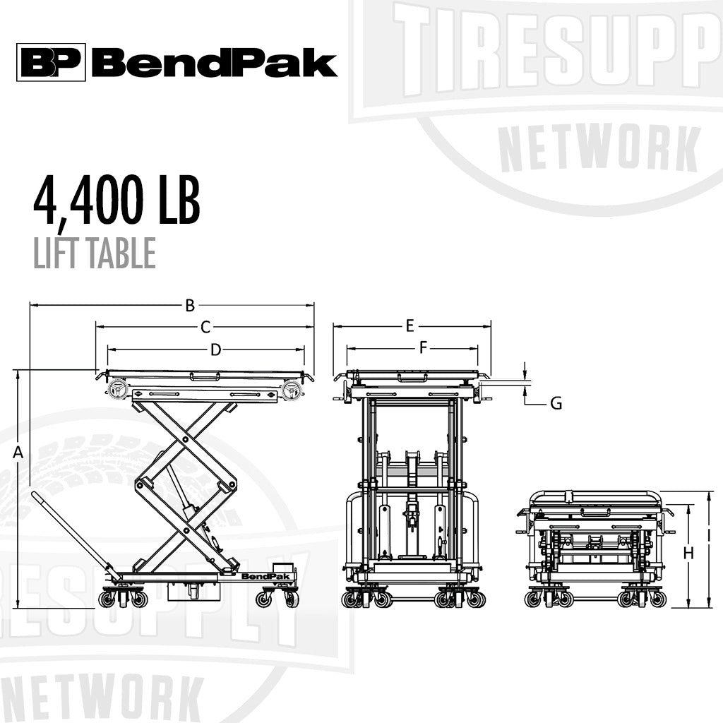 BendPak | EV Battery and Powertrain Lift Table 4,500 lb Capacity - EVS4500 (5175613)
