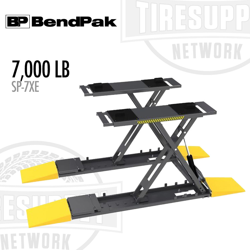 BendPak SP-7XE | Scissor Lift 7,000-lb Capacity - Open-Center Frame Engaging