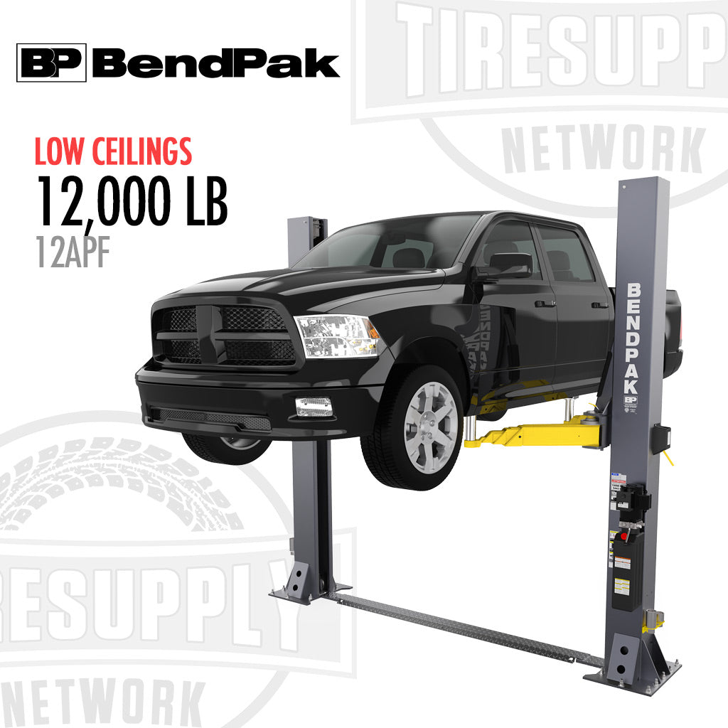 BendPak 12APF | 2-Post Lift 12,000 lb Capacity Open-Top - Low Ceilings