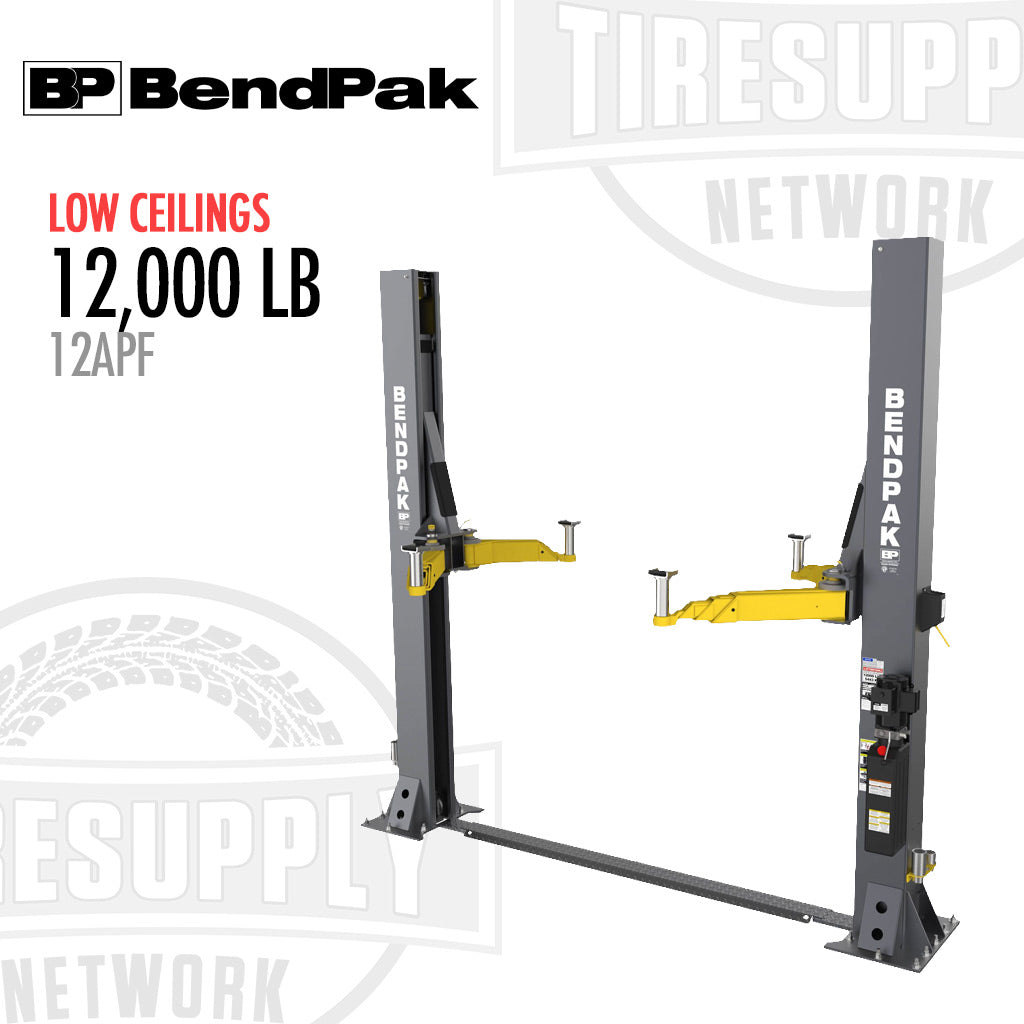 BendPak 12APF | 2-Post Lift 12,000 lb Capacity Open-Top - Low Ceilings