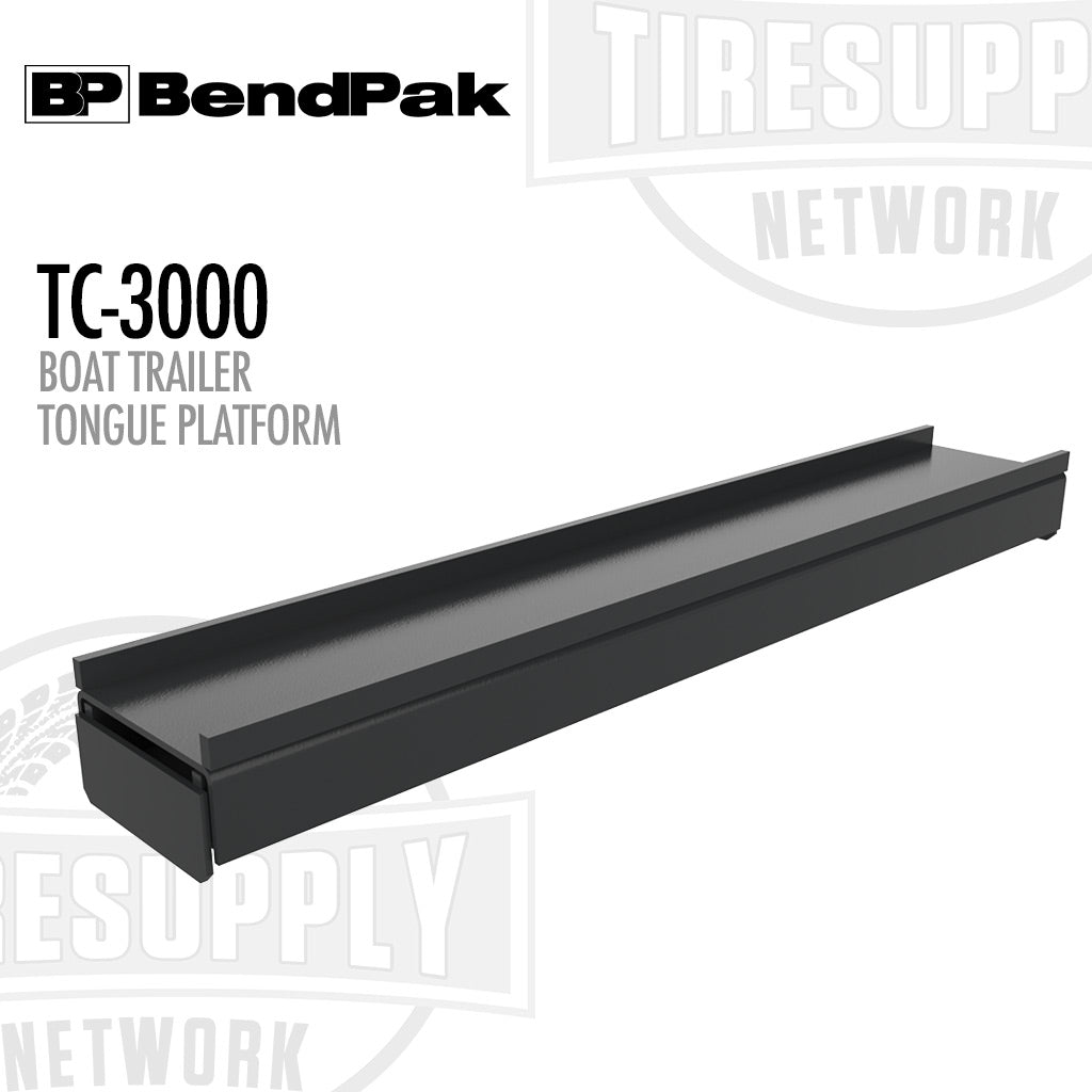Black boat trailer tongue platform with BendPak branding on a white background 5175801