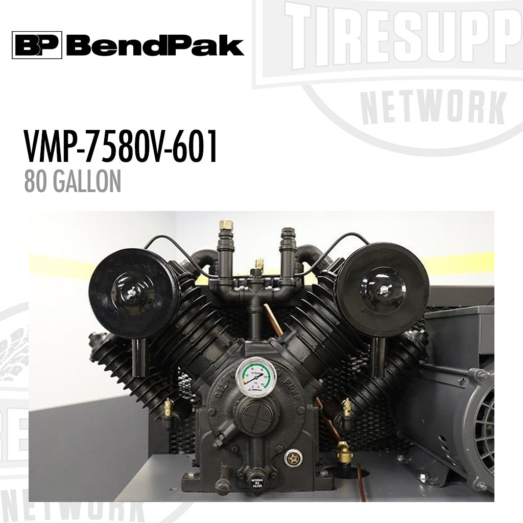 BendPak | VMP-7580V-601 Patriot Series 80-Gallon Vertical Tank Air Compressor, 1PH, 7.5 hp (5179112)