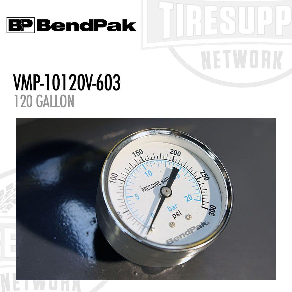 BendPak | VMP-10120V-603 V-Max Elite Series 120-Gallon Vertical Tank Air Compressor, 3PH, 10 hp (5179114)