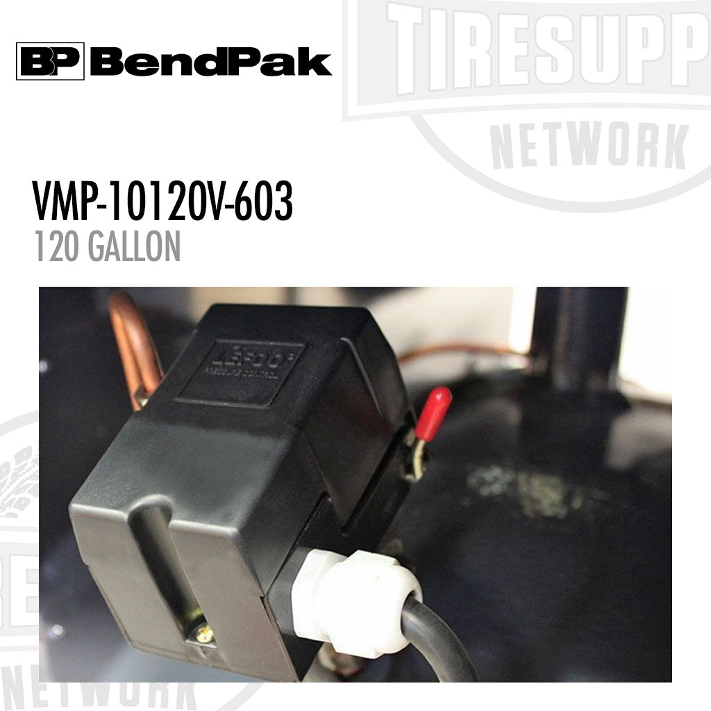 BendPak | VMP-10120V-603 V-Max Elite Series 120-Gallon Vertical Tank Air Compressor, 3PH, 10 hp (5179114)