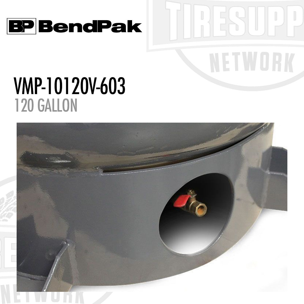 BendPak | VMP-10120V-603 V-Max Elite Series 120-Gallon Vertical Tank Air Compressor, 3PH, 10 hp (5179114)