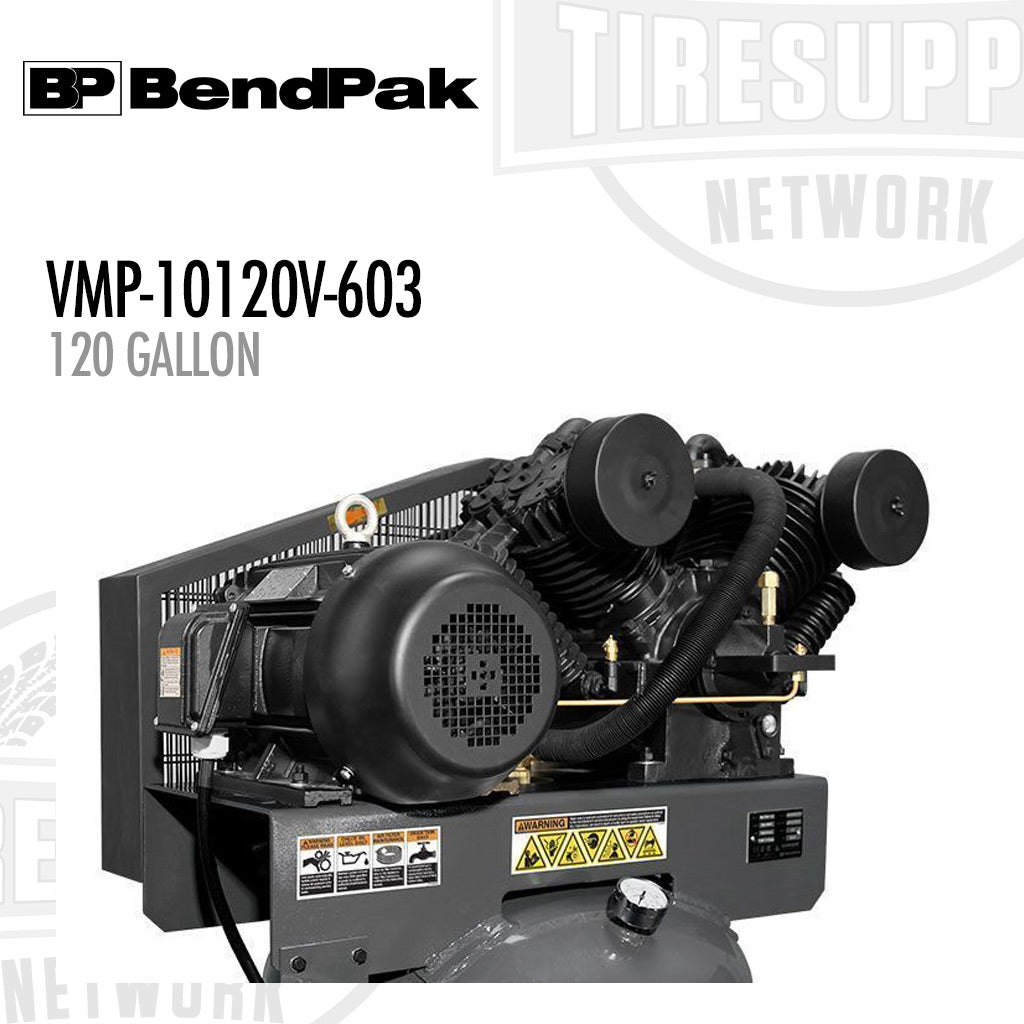BendPak | VMP-10120V-603 V-Max Elite Series 120-Gallon Vertical Tank Air Compressor, 3PH, 10 hp (5179114)
