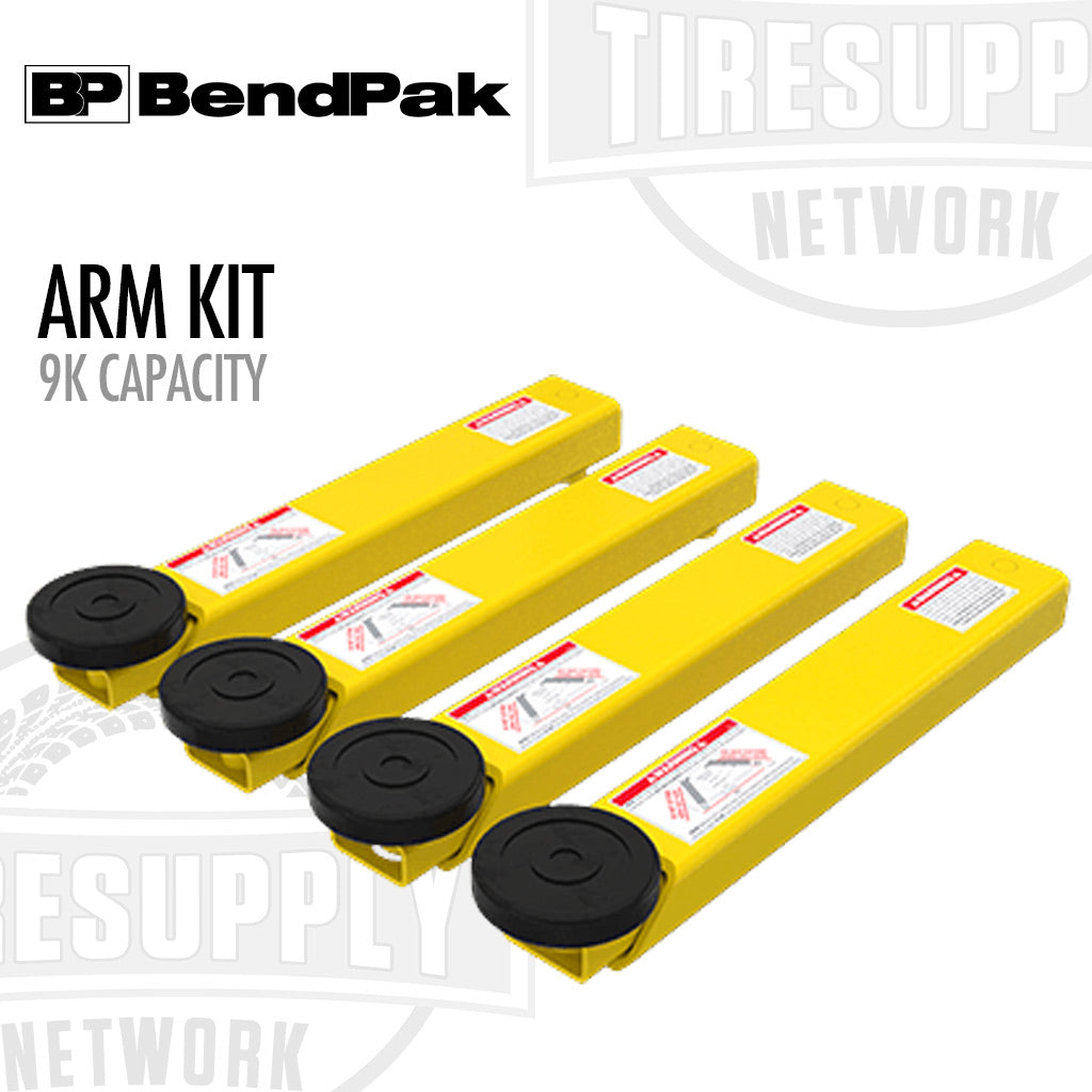 Yellow arm kit with black ends labeled 'BP BendPak' on a white background. 5210194