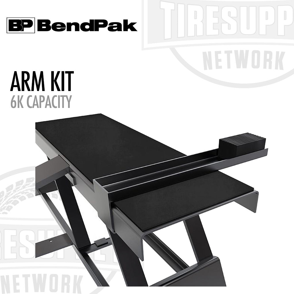 BendPak | LR-4A Optional Arm Kit for LR-60, LR-60P, P-6B & P-6BF Series Scissor Lifts, 6k-lb Capacity, Set of 4 (5210944)