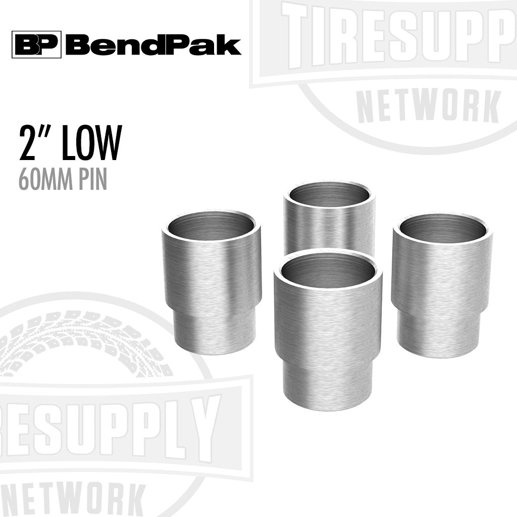 Set of metal bushings with BendPak branding on a white background. 5215757