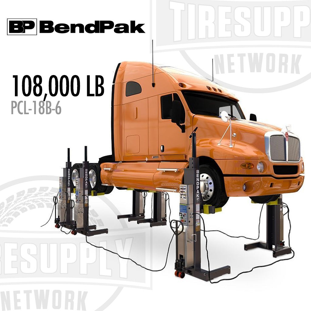 BendPak PCL-18B-6 mobile column lift system 108000 lbs capacity set of 6