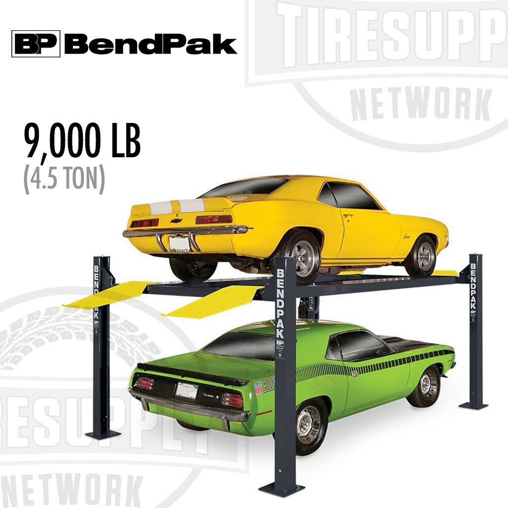 BendPak 5175859 HD 9XL 9000 capacity four post lift standard width extension length