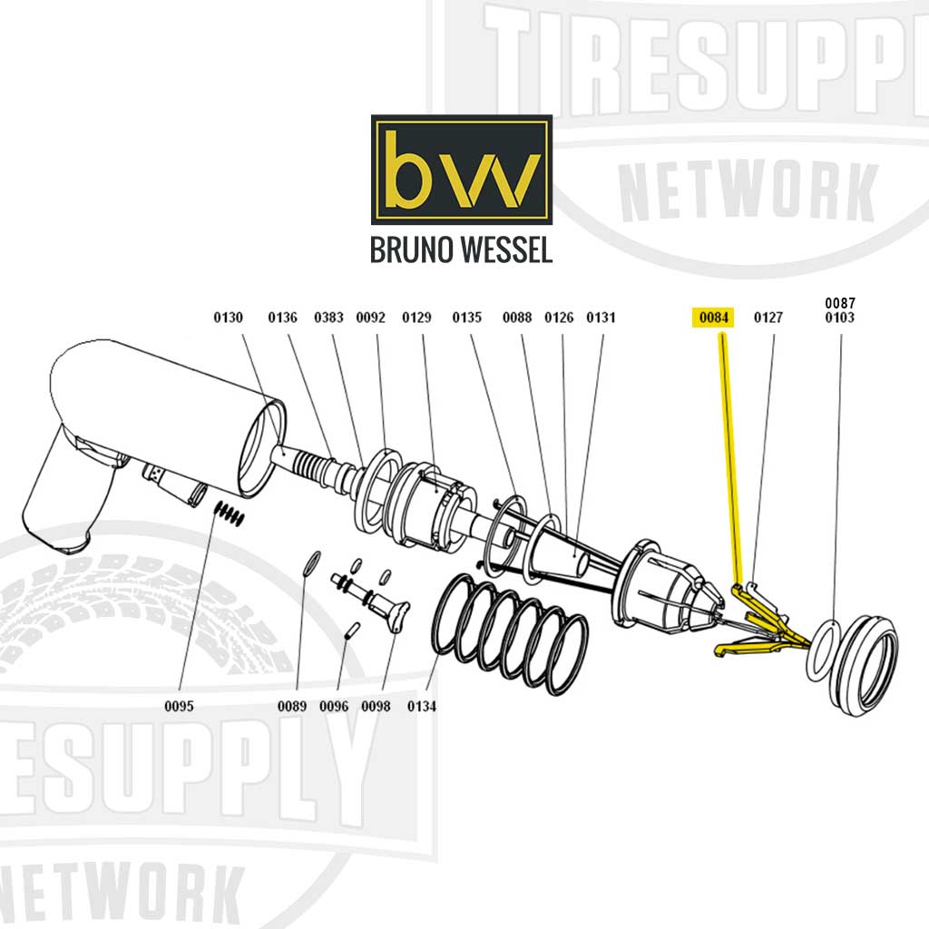 Bruno Wessel | Tire Stud Replacement Part - Spread Finger (0084)