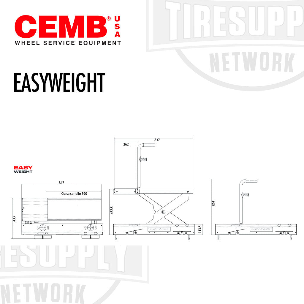 CEMB | EASY WEIGHT Universal Wheel Lift for Balancer (EASYWEIGHT)