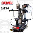 CEMB High Performance Center Post Leverless Tire Changer (SM1100) machine.  Easily adapts to ultra-low-profile, run-flat tires, special custom rims, every day wheels and even commercial light truck and industrial wheels.