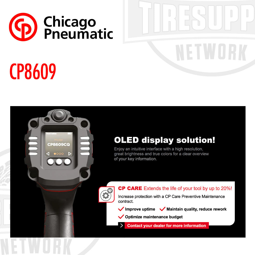 Chicago Pneumatic | 1" Battery Torque Wrench 36V 2.5AH - Extended Cup 1 Trigger (CP8609*)