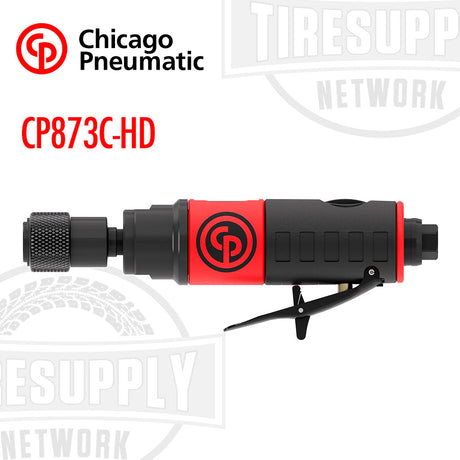 Chicago Pneumatic Low Speed Heavy Duty Tire Buffer - Short Version, CP873C-HD, with red and black color scheme and the company's logo.