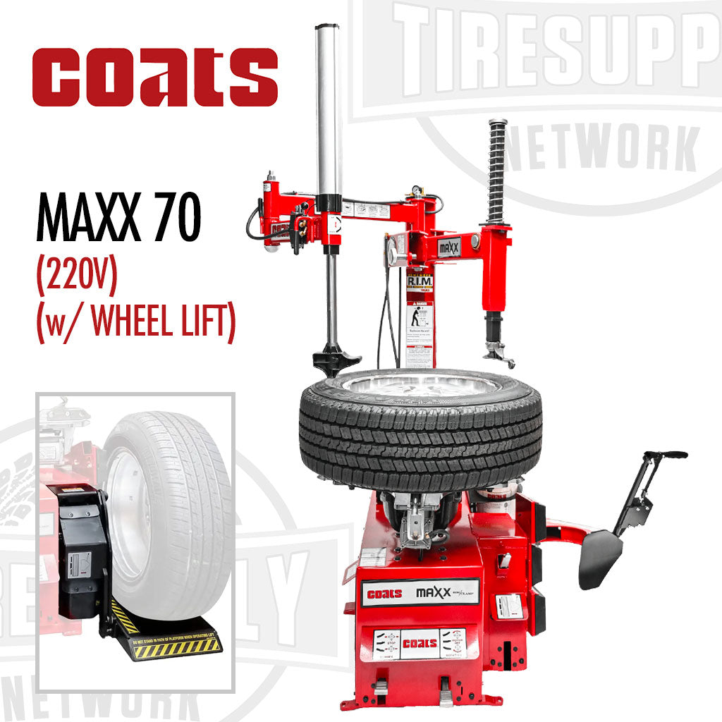 Coats | MAXX 70 Rim Clamp Tire Changer with Robo-Arm Helper Device - Electric or Air Motor (MAXX70*)