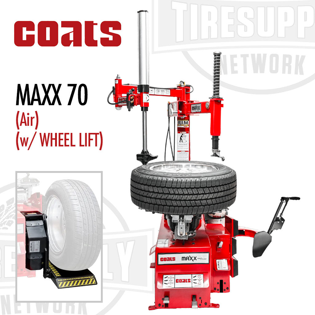 Coats | MAXX 70 Rim Clamp Tire Changer with Robo-Arm Helper Device - Electric or Air Motor (MAXX70*)