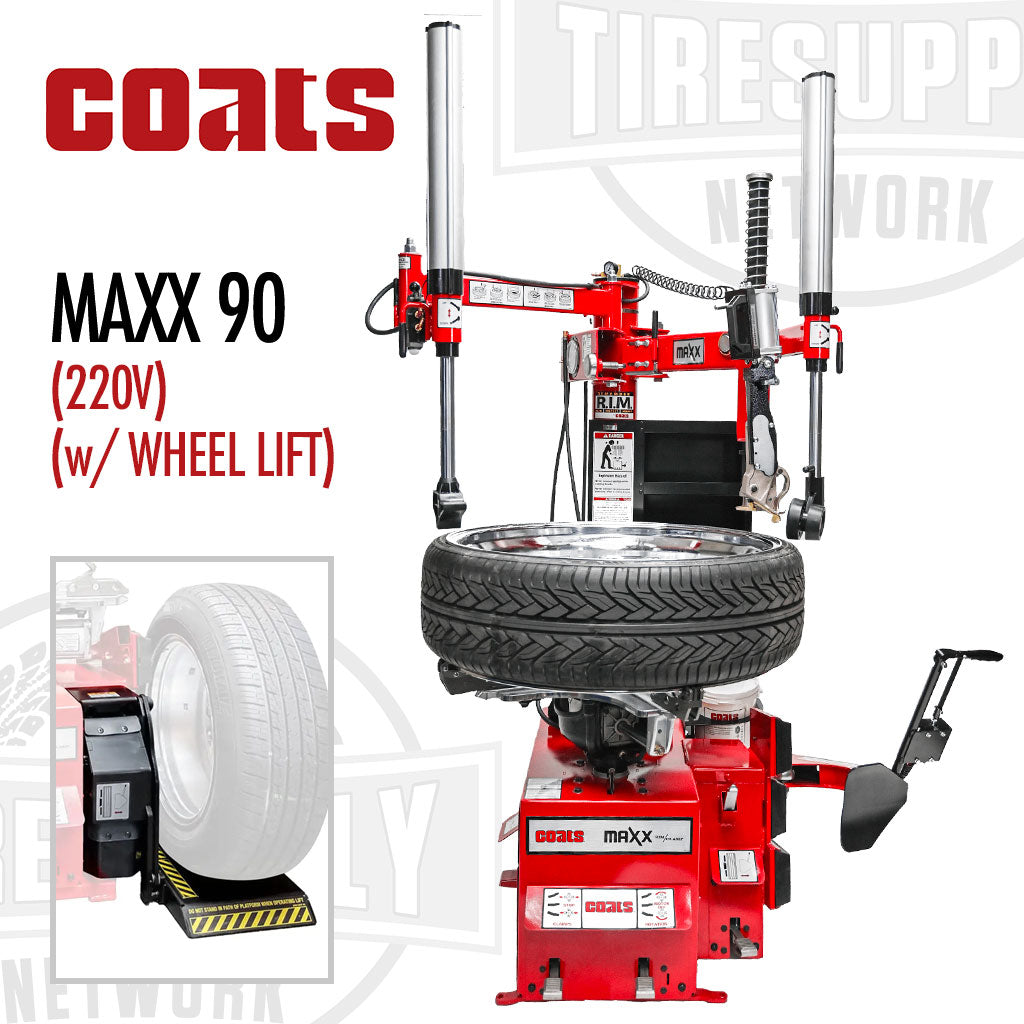 Coats | MAXX 90 Rim Clamp Tire Changer with Leverless Tool Head & Helper Arms - 220V or Air Motor (MAXX90*)