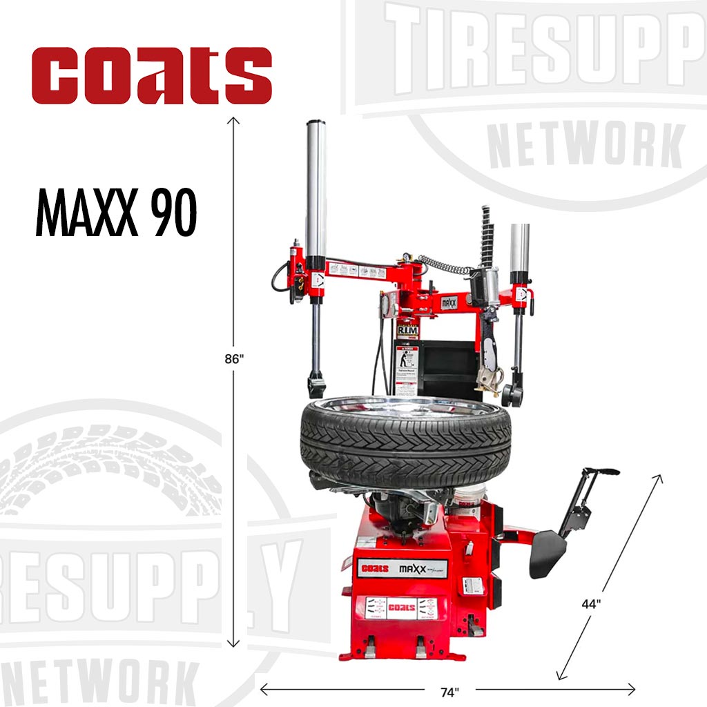 Coats | MAXX 90 Rim Clamp Tire Changer with Leverless Tool Head & Helper Arms - 220V or Air Motor (MAXX90*)