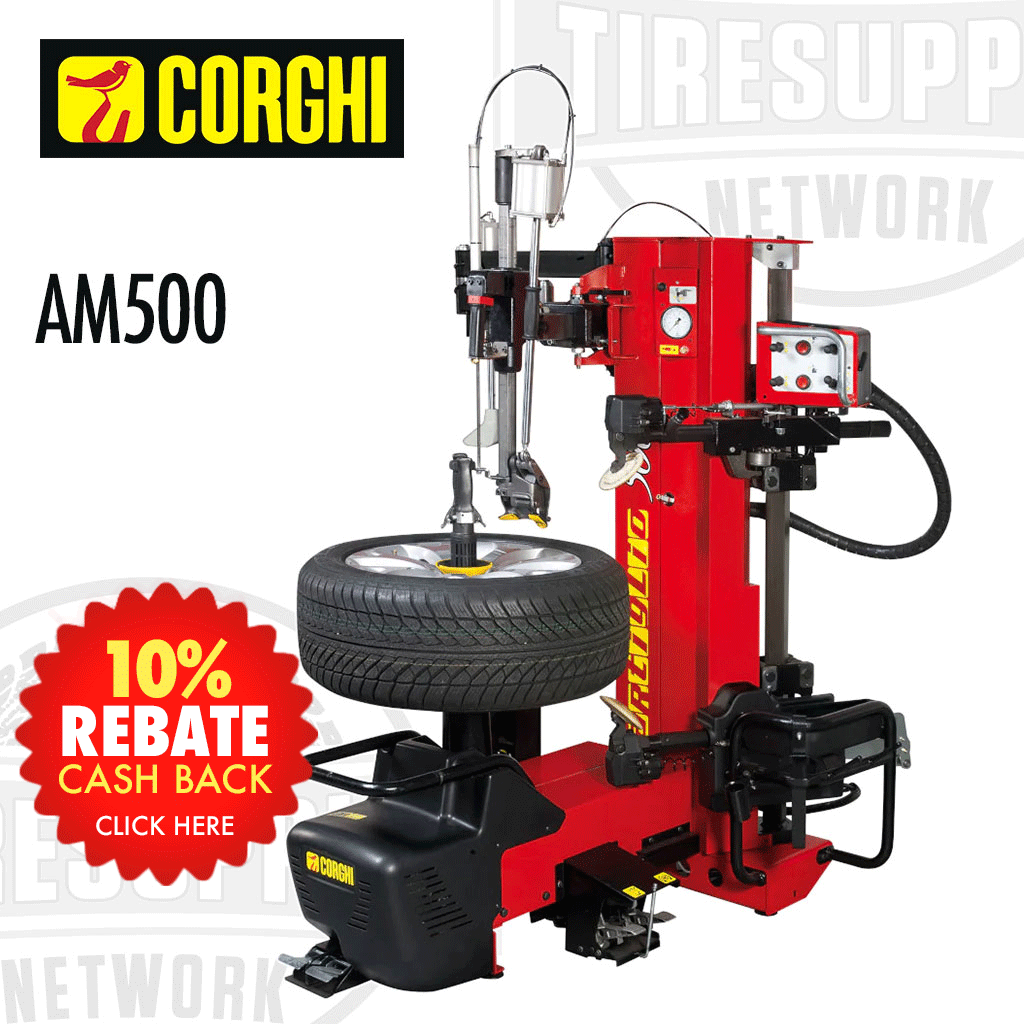 Corghi AM500 | Artiglio 500 Electric Leverless Tire Changer with BPT Helper Assist Arm