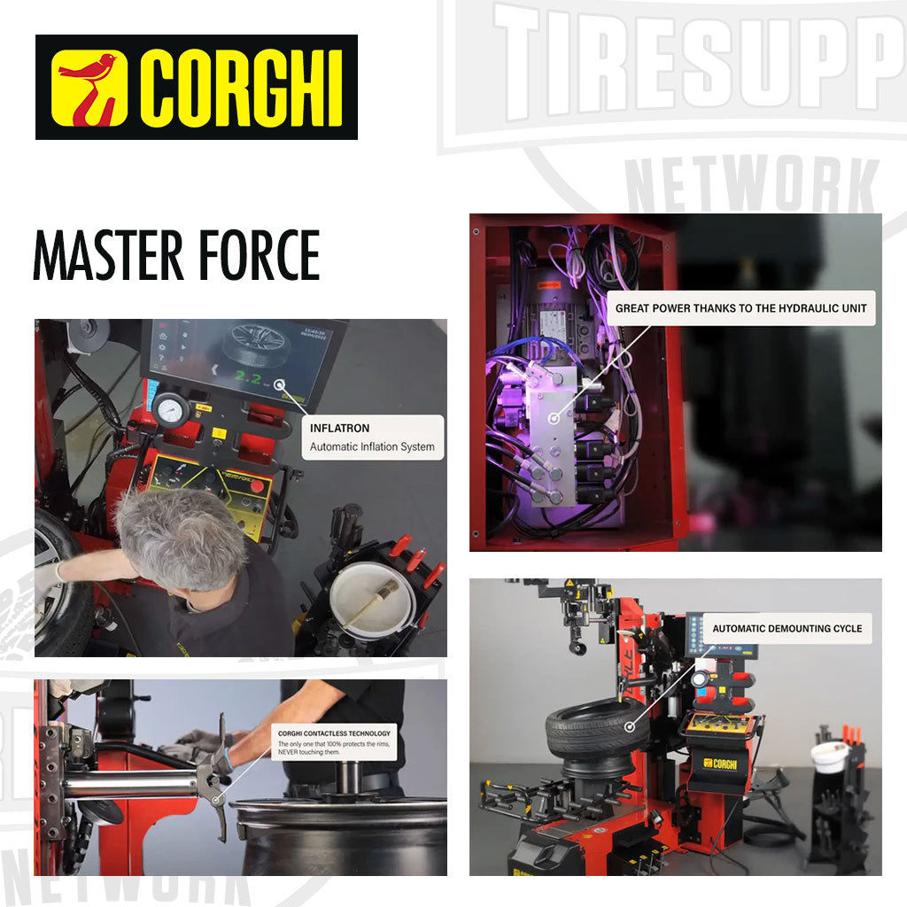 Corghi | Artiglio Master Force With Arm 32″ Contactless Smart System Tire Changer (0-11124009/00)