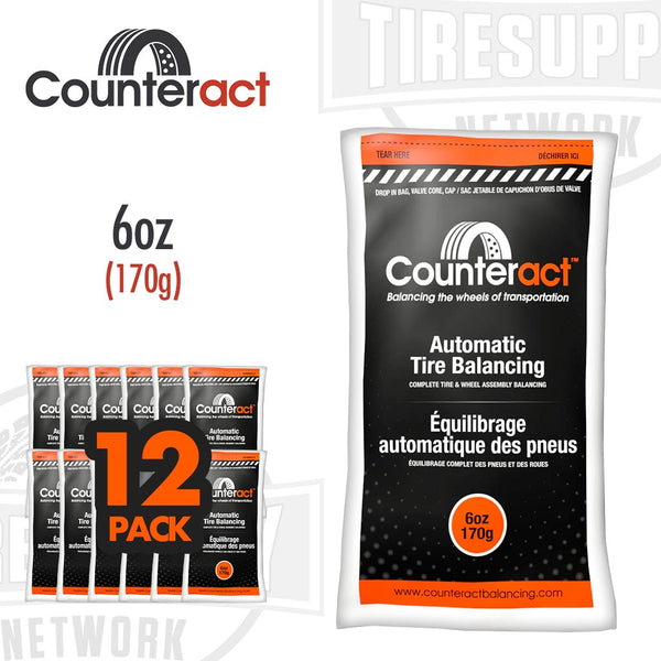 Counteract  Tire Balancing Beads 6 oz. Drop-In Bag with Valve Cap and -  Tire Supply Network