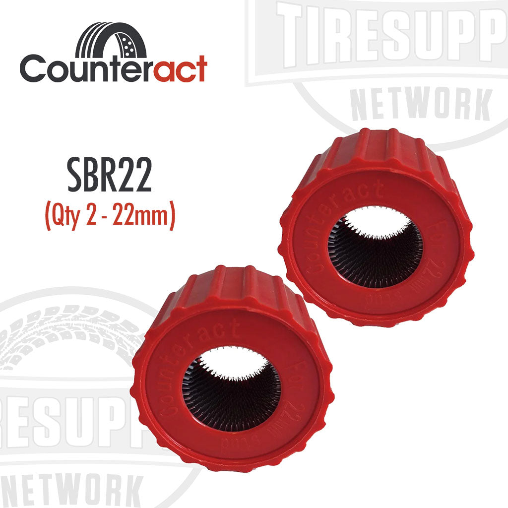 Counteract | Replacement 22mm (7/8″) Brush Insert 2-Pack for SBCT22 Wheel Stud Cleaning Tool (SBR22)