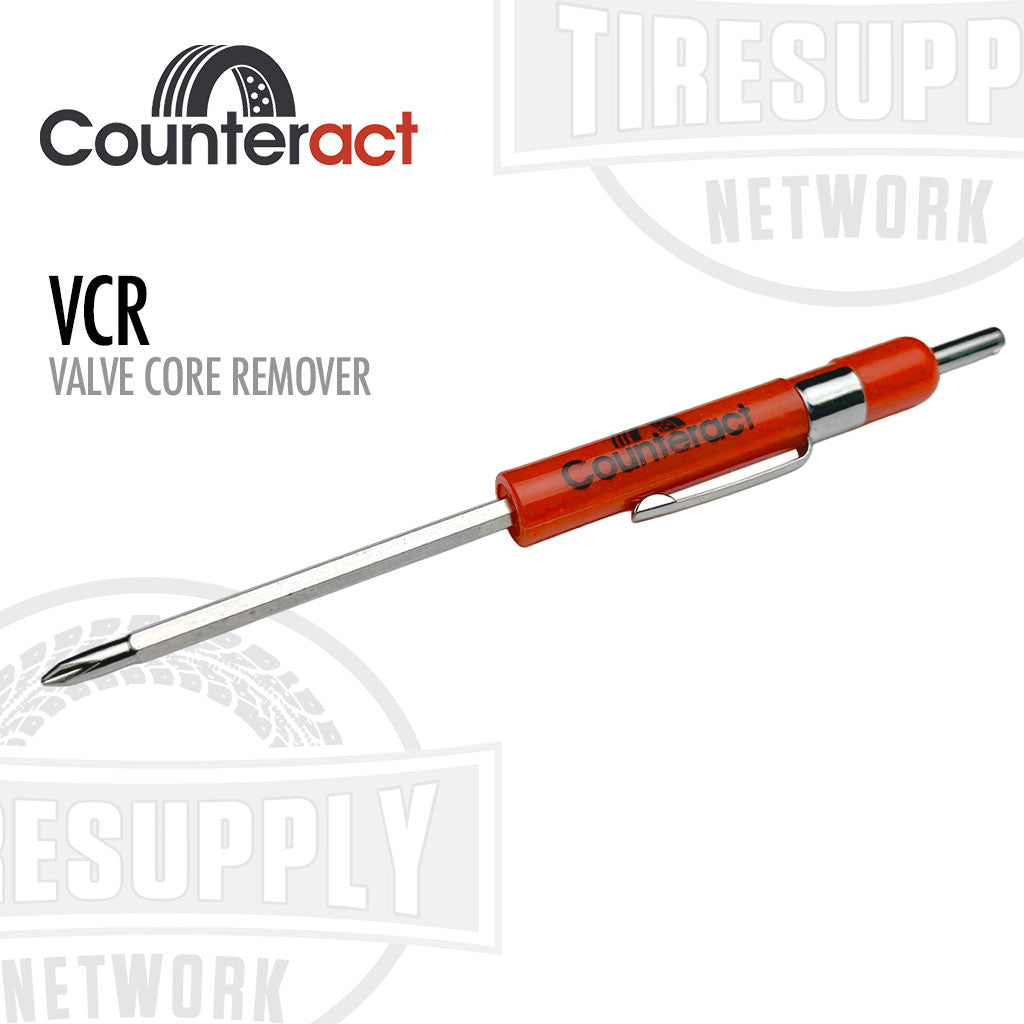 Counteract | Valve Core Remover & Dual-Head Screwdriver Combo Pocket Tool - Single or 10-Pack (VCR*)