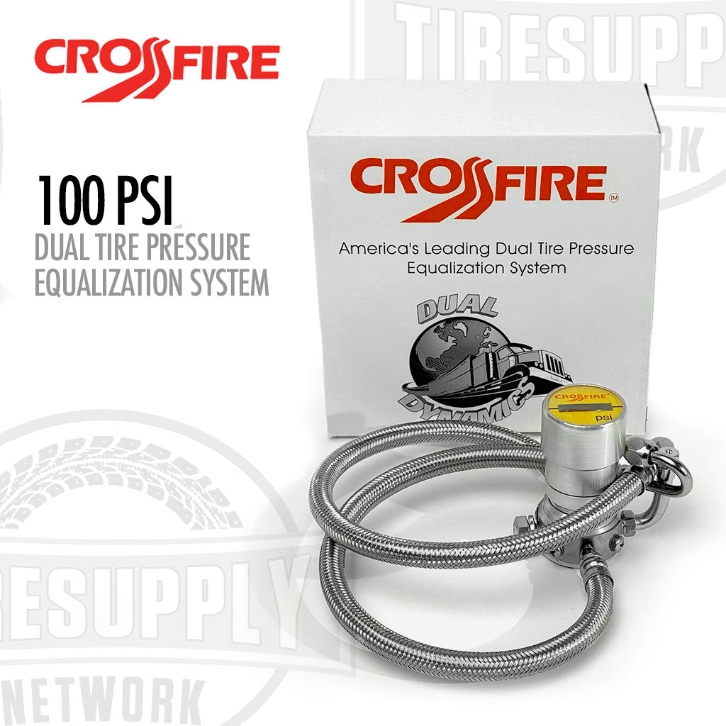CrossFire CF100ST 100 PSI dual tire pressure equalization system, America's leading dual tire pressure equalization system.