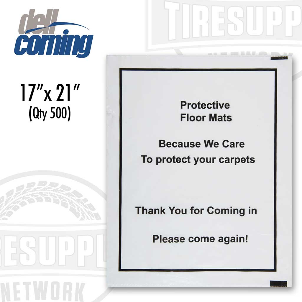 Dell Corning | Floor-Mate 17″ x 21″ Plastic Floor Mats - Roll of 500 (20-000)