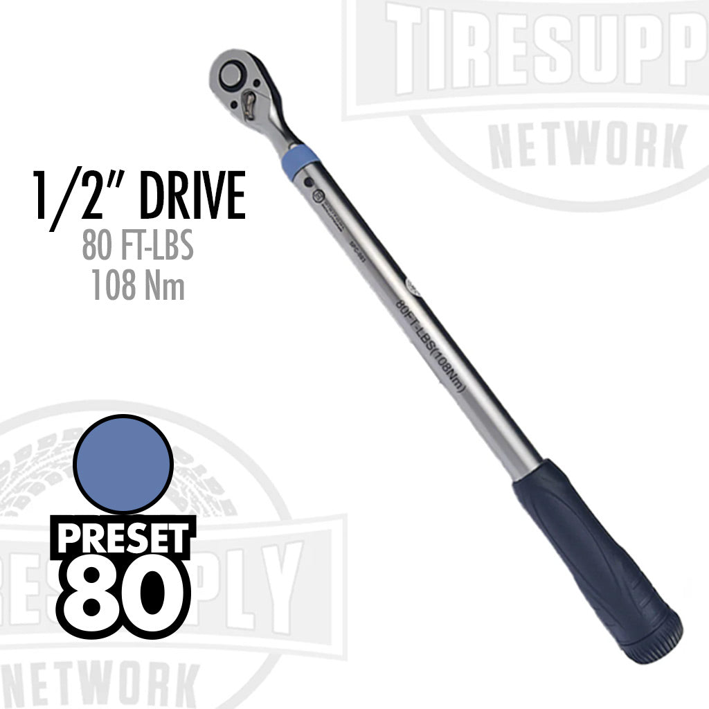 1/2" Drive Preset Clicker Style Torque Wrench - 80 ft-lbs (5PC-803)