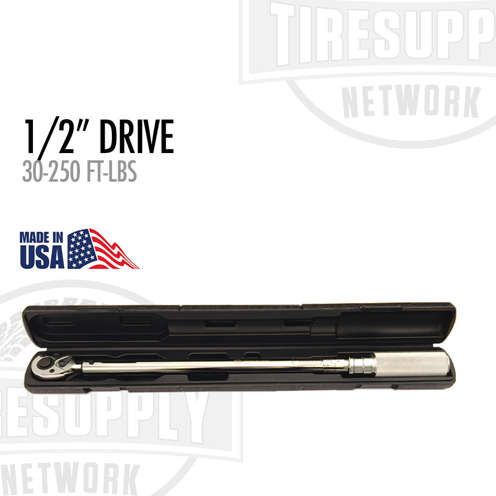 1/2" Drive Micrometer Adjustable Click-Type Torque Wrench - 30-250 ft-lbs (C-2502-3)