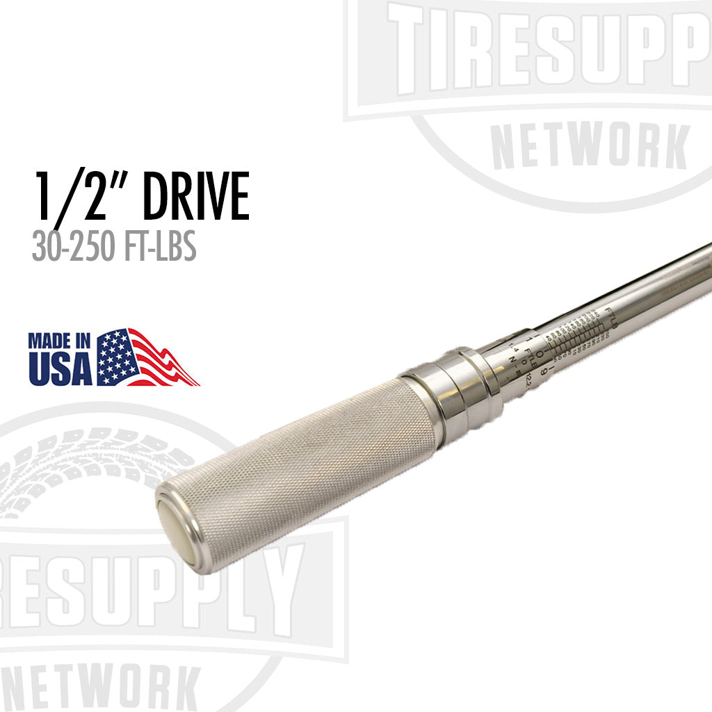 1/2" Drive Micrometer Adjustable Click-Type Torque Wrench - 30-250 ft-lbs (C-2502-3)