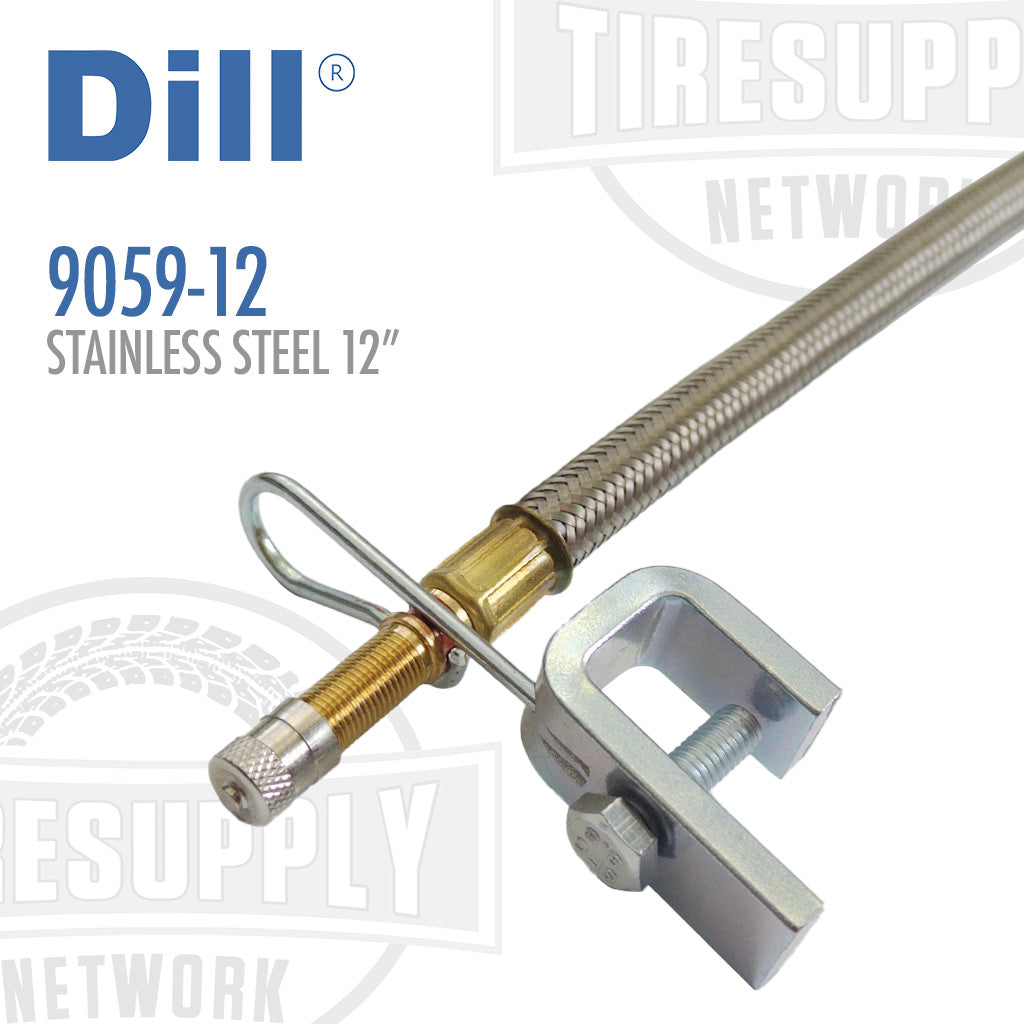 Dill | 12" Flexible Braided Stainless Steel Valve Extension (9059-12)